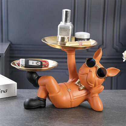 Cool Bulldog Animal Figurine for Home Decor