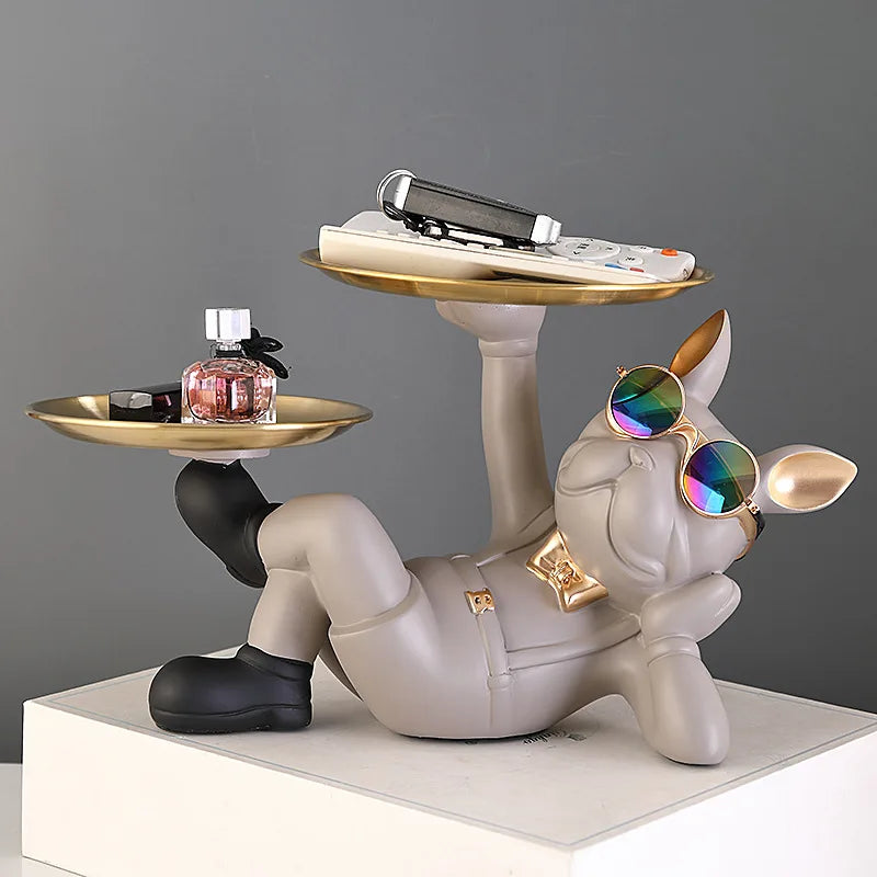 Cool Bulldog Animal Figurine for Home Decor